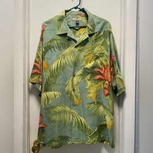 Tommy Bahama Green Tropical Print Shirt
